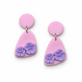 Berry Bloom Organic Drop Earrings
