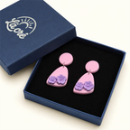 Berry Bloom Organic Drop Earrings