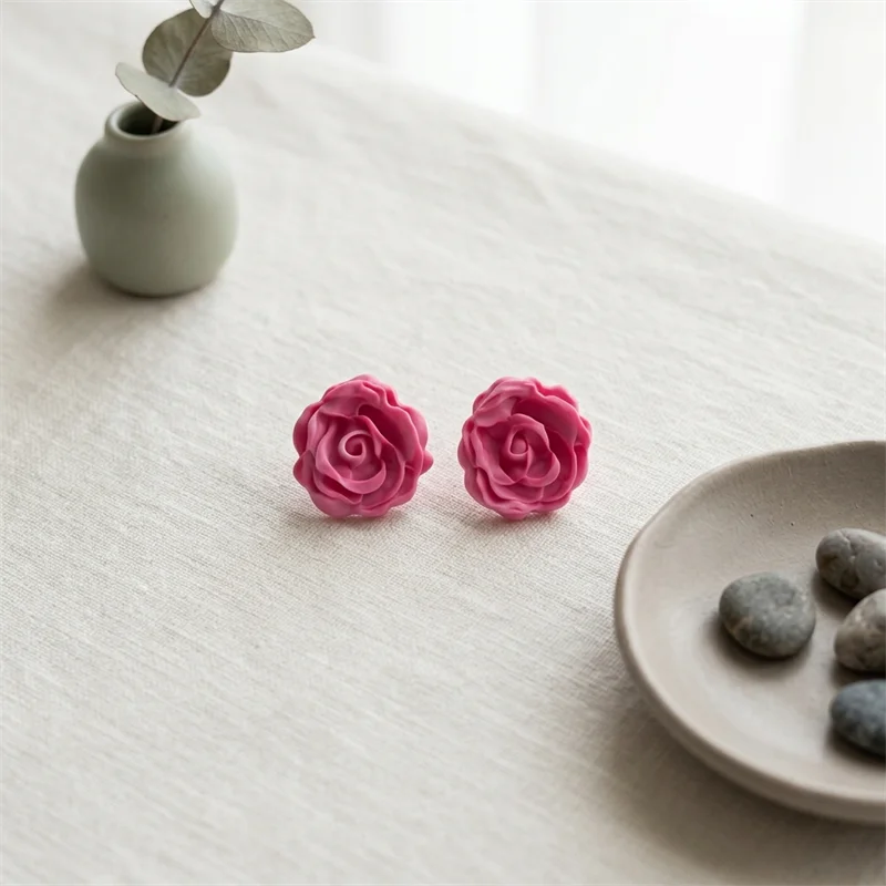 Candy Pearl Rose Earrings