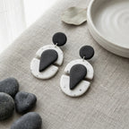 Midnight Terrazzo Contour Earrings