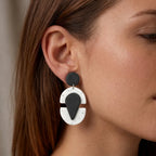 Midnight Terrazzo Contour Earrings
