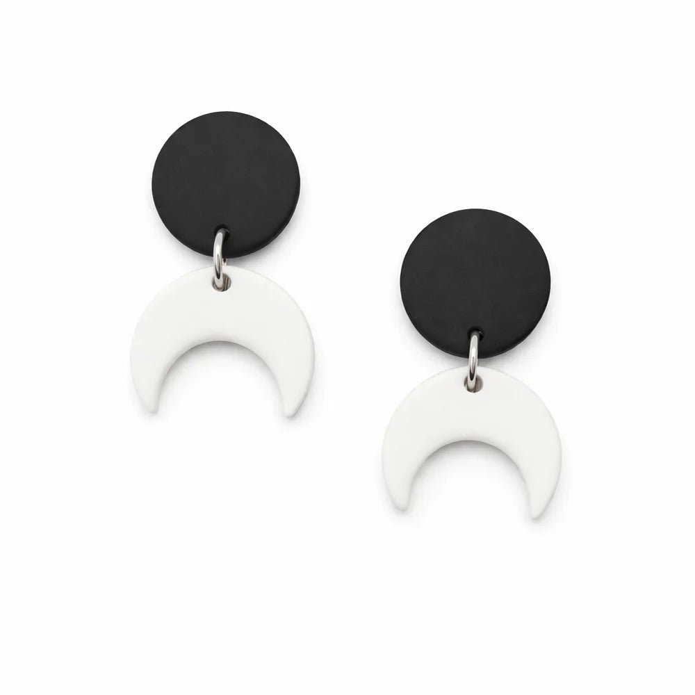 Eclipse Crescent Moon Earrings