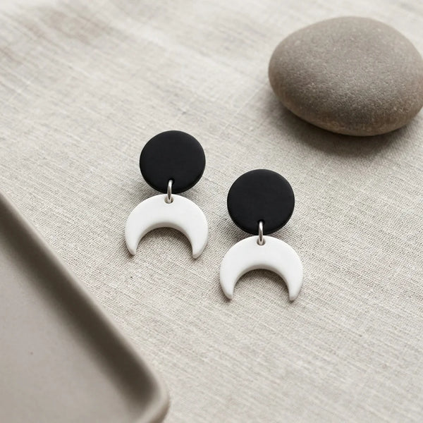Eclipse Crescent Moon Earrings