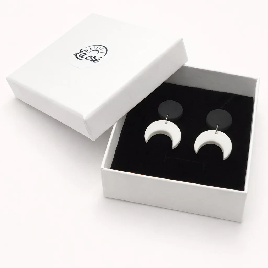 Eclipse Crescent Moon Earrings