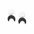 Reversed Eclipse Crescent Moon Earrings