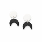 Reversed Eclipse Crescent Moon Earrings