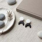 Reversed Eclipse Crescent Moon Earrings