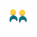 Golden Tide Crescent Moon Earrings