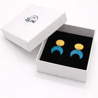 Golden Tide Crescent Moon Earrings