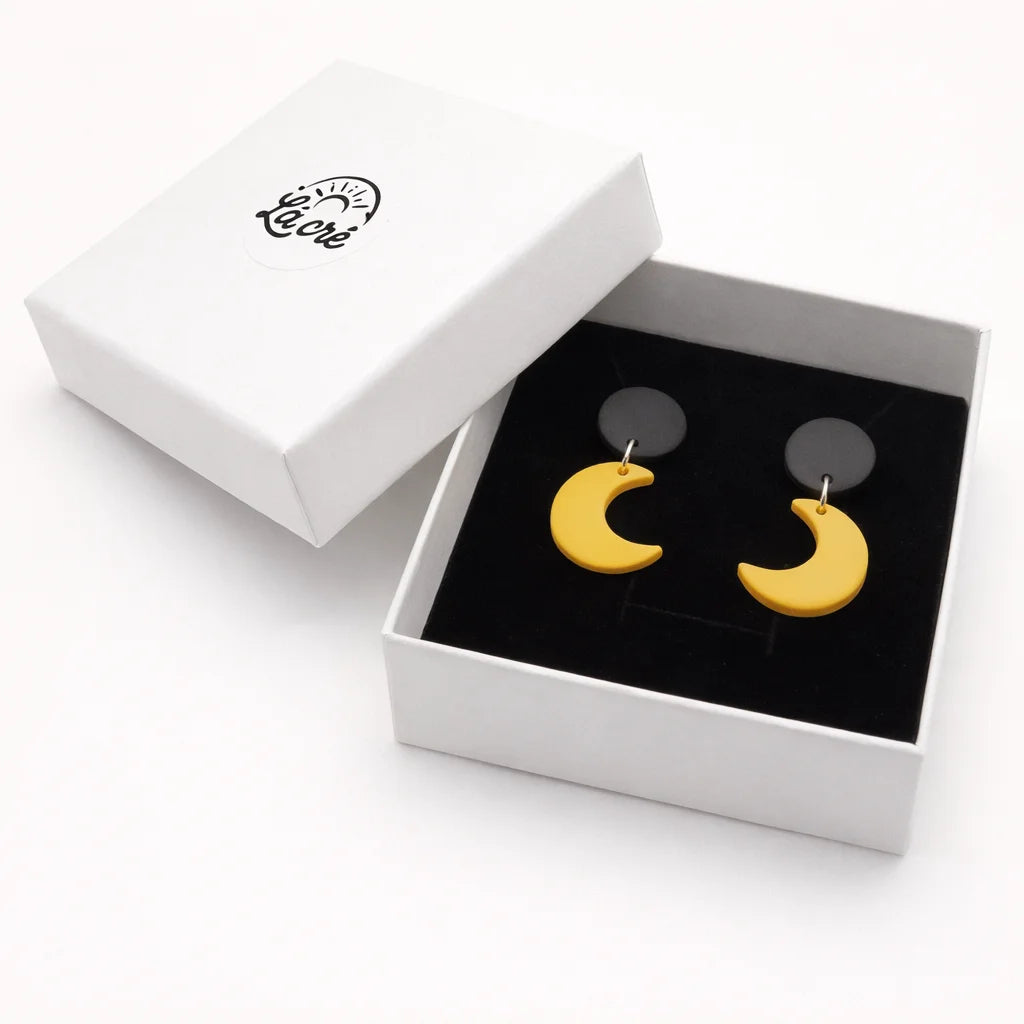 Nightfall Crescent Moon Earrings