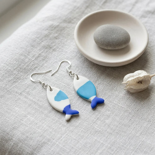 Coastal Drift Fish Hook Earrings