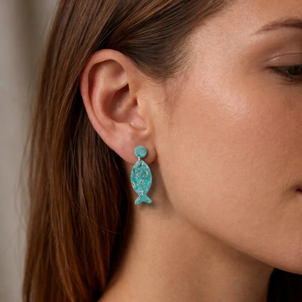 Ocean Tide Drift Fish Earrings
