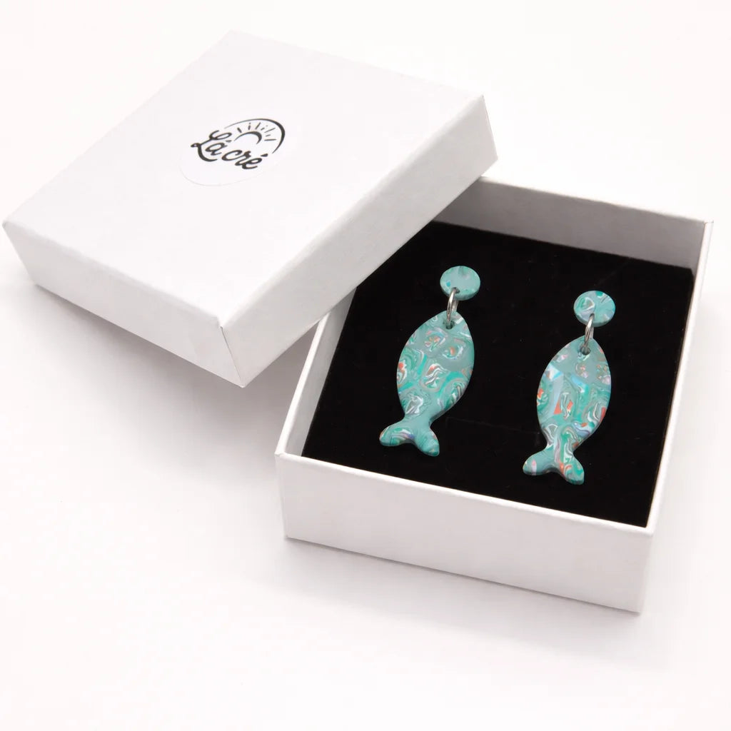Ocean Tide Drift Fish Earrings