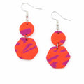 Coral Ember Hook Earrings