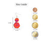 Coral Ember Hook Earrings