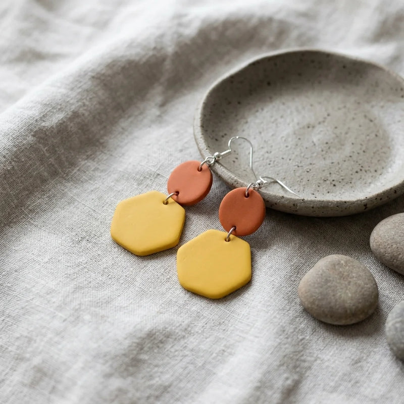 Desert Sun Ember Hook Earrings