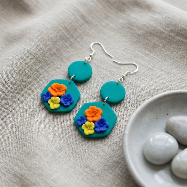 Lagoon Ember Hook Sakura Earrings