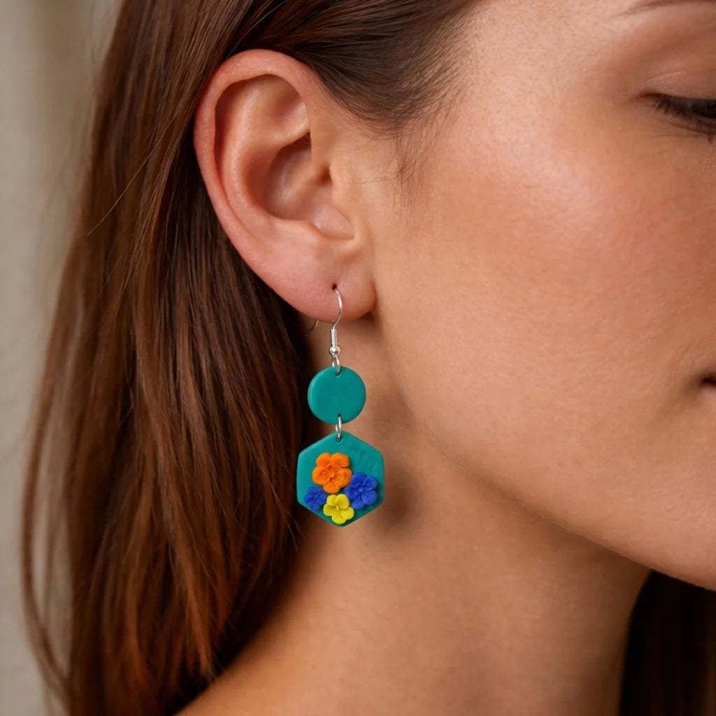 Lagoon Ember Hook Sakura Earrings