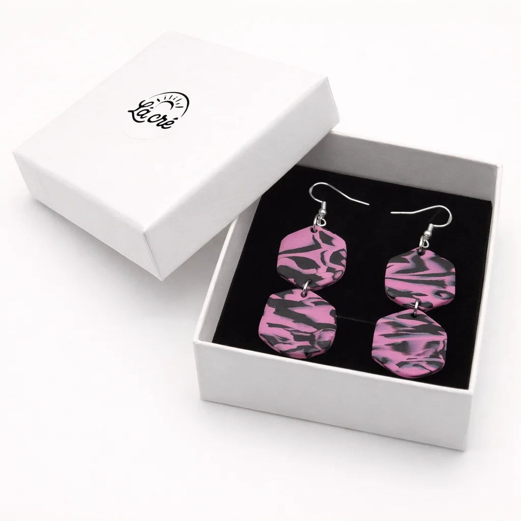 Candy Night Facet Hook Earrings