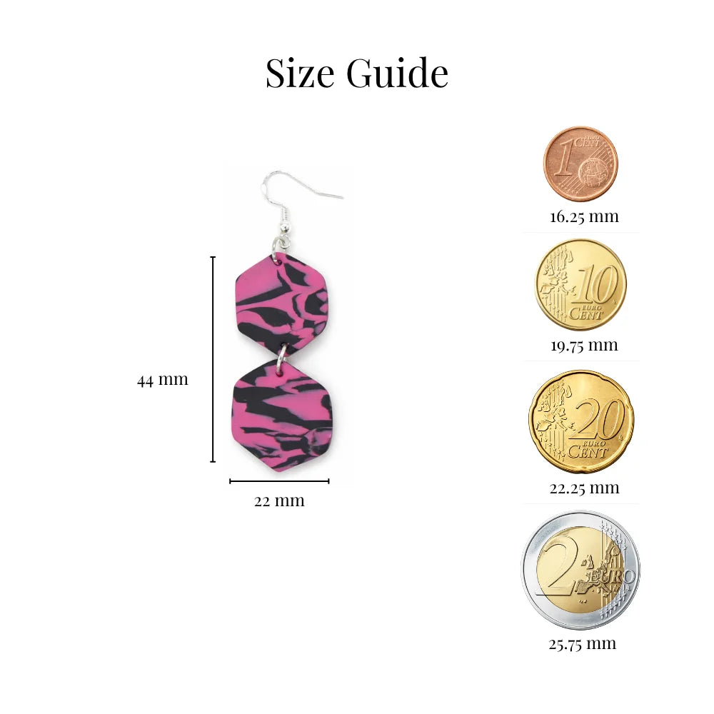 Candy Night Facet Hook Earrings