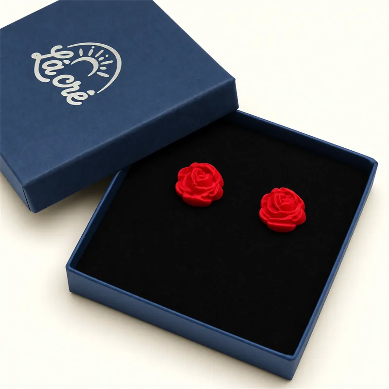 Fire Rose Earrings