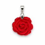 Fire Rose Pendant