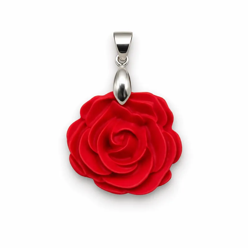 Fire Rose Pendant