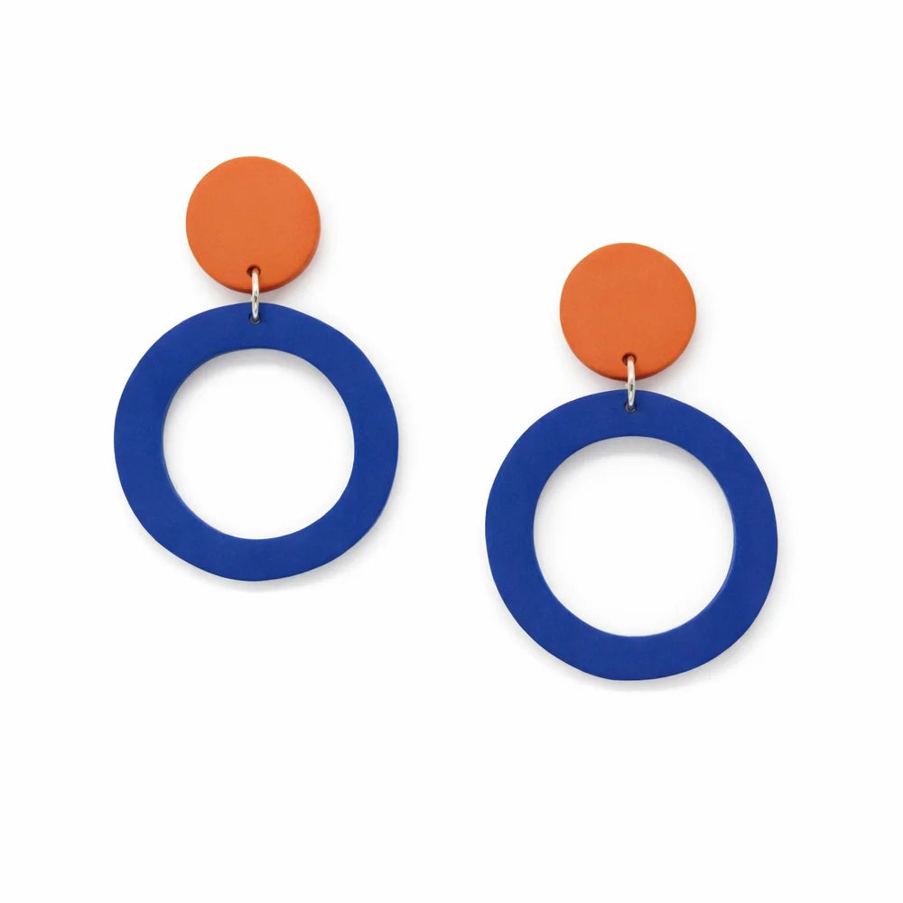Canyon Tide Halo Drop Earrings