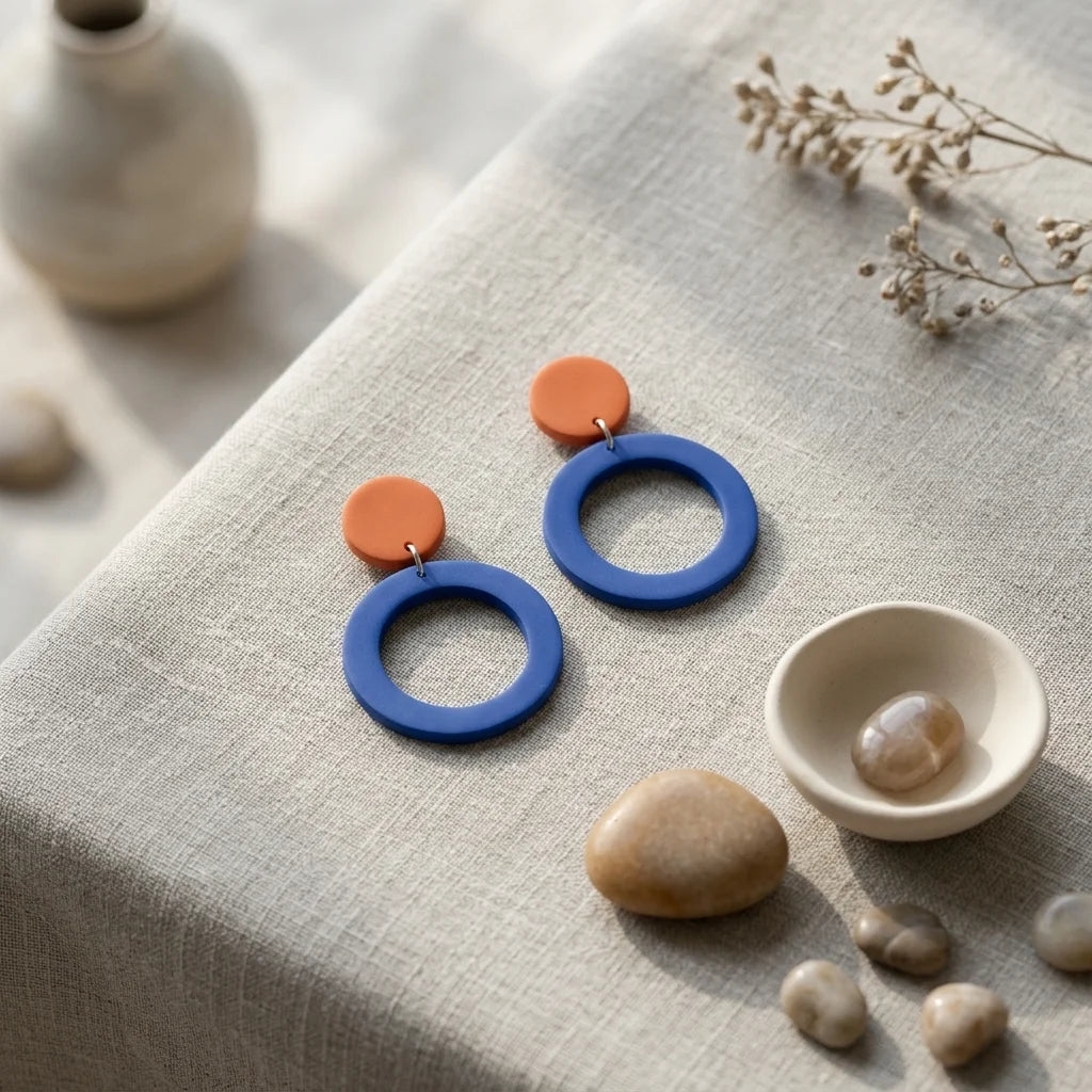Canyon Tide Halo Drop Earrings