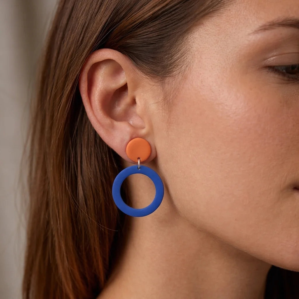 Canyon Tide Halo Drop Earrings