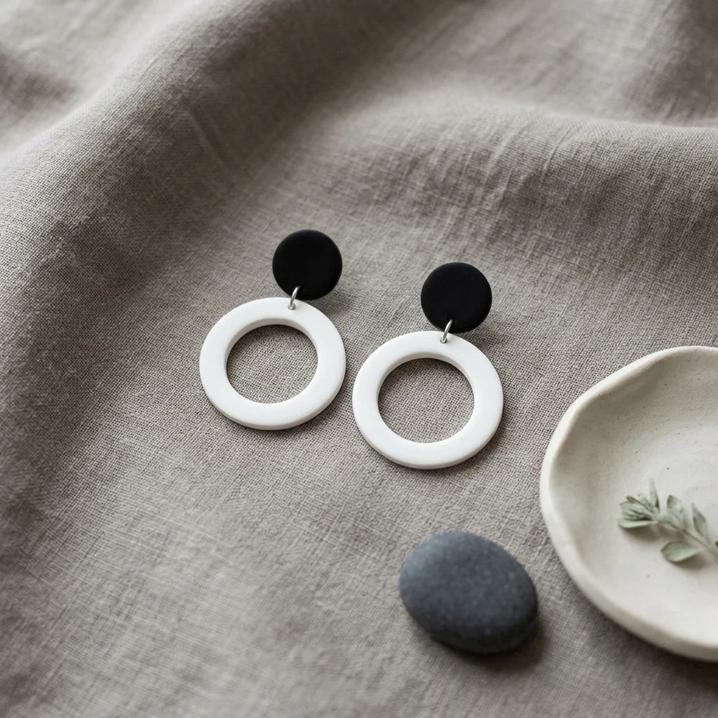 Eclipse Halo Drop Earrings