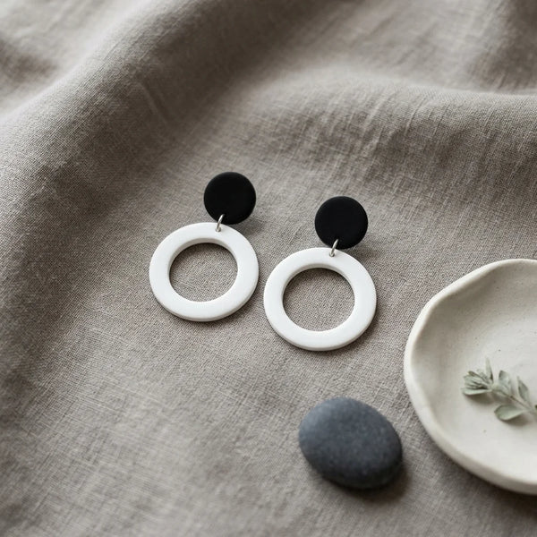Eclipse Halo Drop Earrings