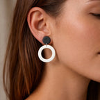 Eclipse Halo Drop Earrings