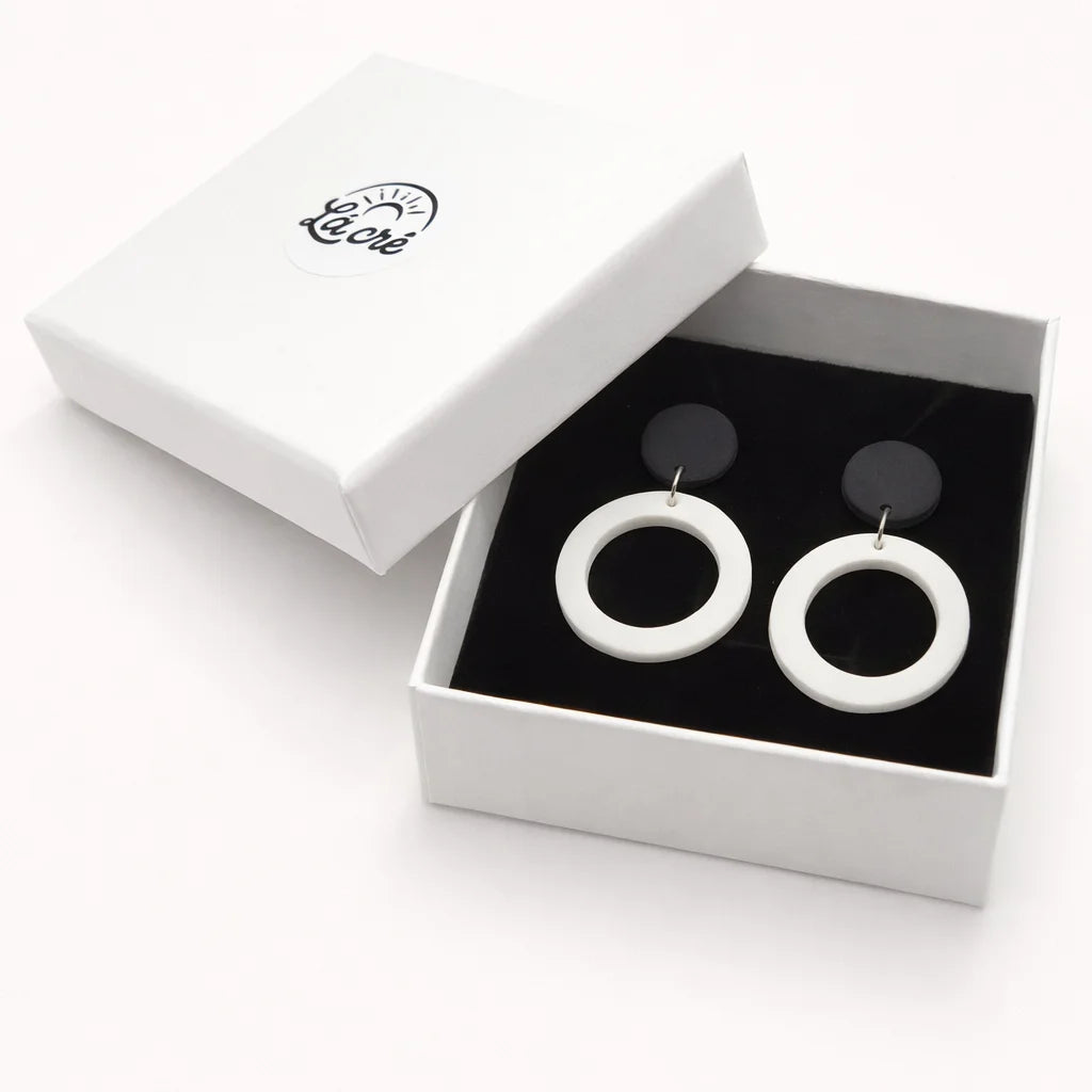 Eclipse Halo Drop Earrings