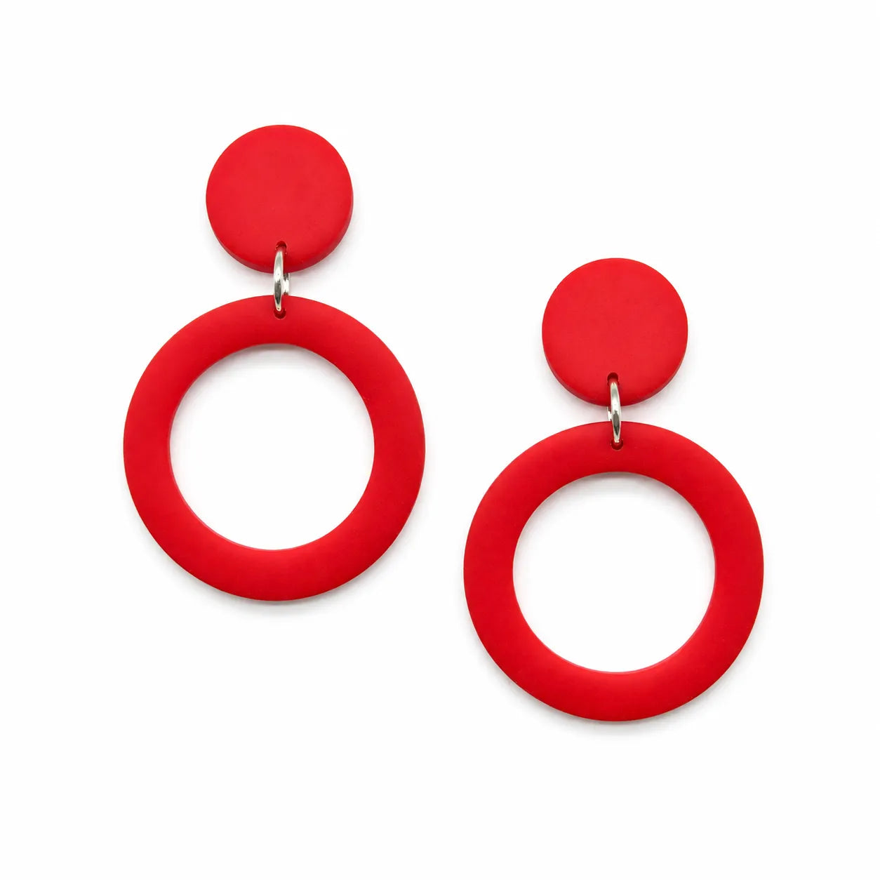 Fire Halo Drop Earrings