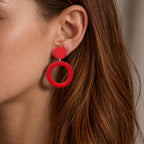 Fire Halo Drop Earrings