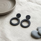Midnight Halo Drop Earrings