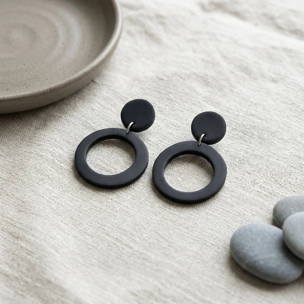 Midnight Halo Drop Earrings