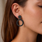 Midnight Halo Drop Earrings