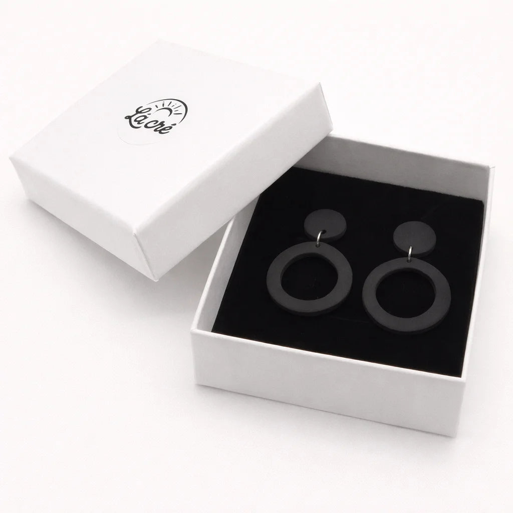 Midnight Halo Drop Earrings