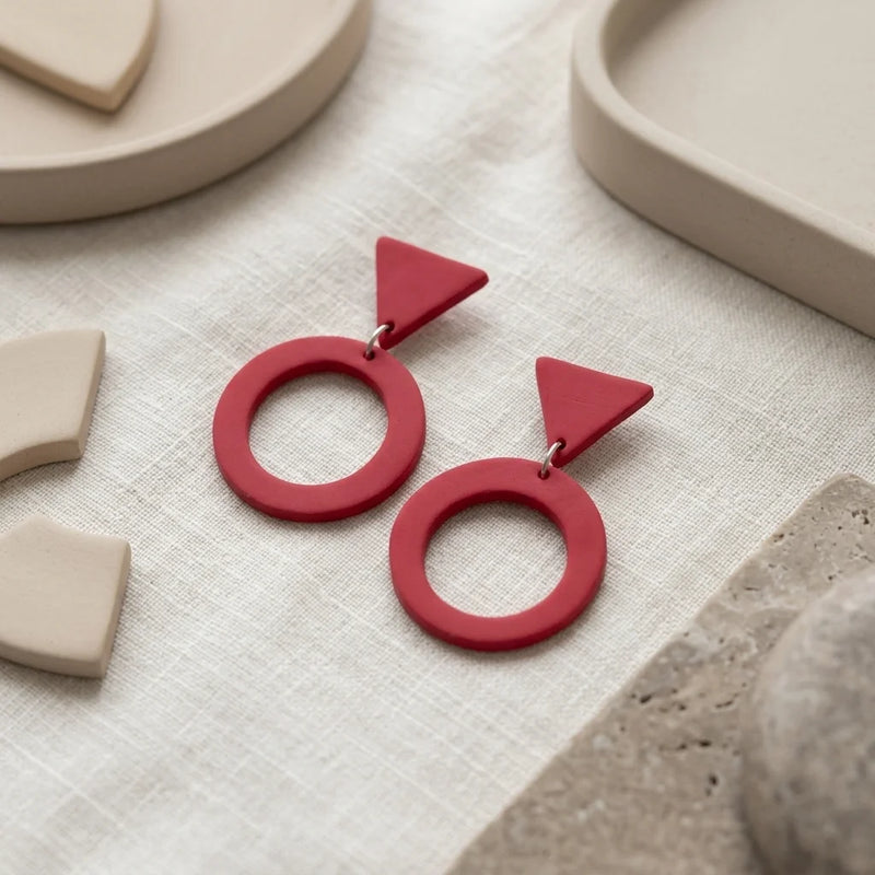 Fire Halo Eclipse Earrings