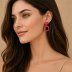 Fire Halo Eclipse Earrings