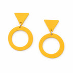 Mustard Halo Eclipse Earrings