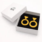 Mustard Halo Eclipse Earrings
