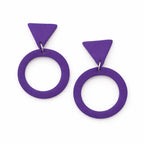 Plum Halo Eclipse Earrings