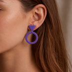 Plum Halo Eclipse Earrings
