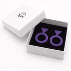 Plum Halo Eclipse Earrings