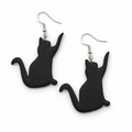 Midnight Cat Silhouette Earrings