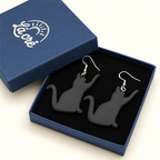 Midnight Cat Silhouette Earrings