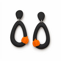 Midnight Pumpkin Drop Earrings